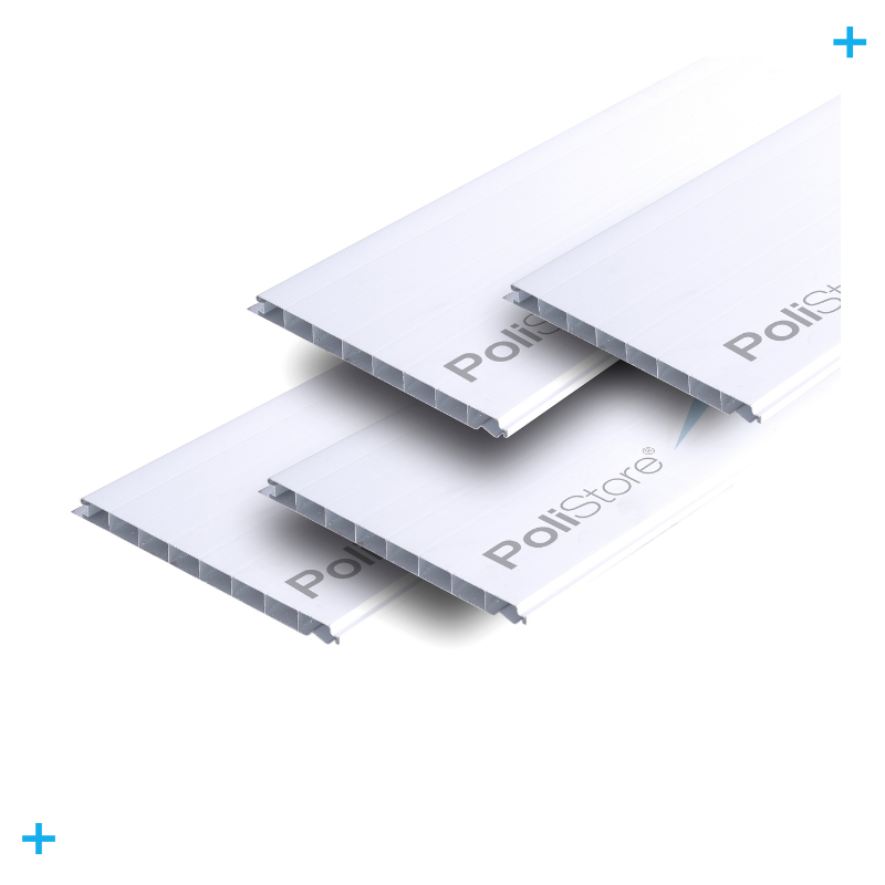 Machimbre de PVC para cielorrasos Blanco 8mm de espesor