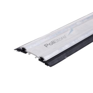 Perfil Tapa de Aluminio Natural con burlete de goma