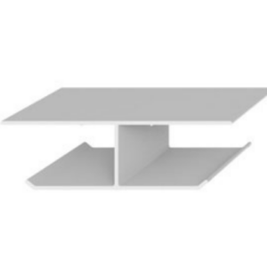 Perfil Union H para Machimbre PVC Blanco 14.5mm x 4000mm