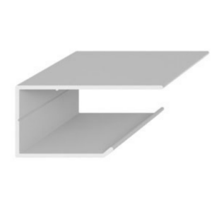 Perfil Terminal J para Cielorraso PVC Blanco 14.5mm x 4000mm