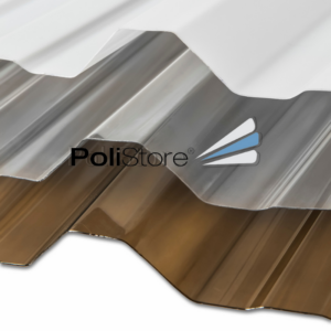 Chapa de Policarbonato Trapezoidal T101 0.8 mm con Protección UV