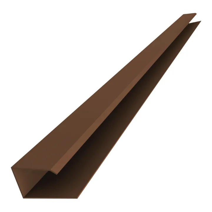 Perfil Terminal J para Cielorraso PVC Marron 8mm x 4000mm