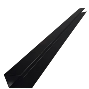 Perfil Terminal J para Cielorraso PVC Negro 8mm x 4000mm